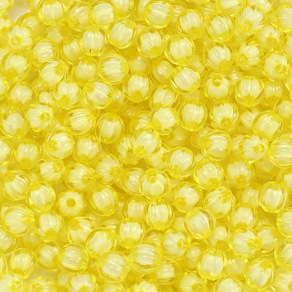 8/10mm Transparent Pumpkin Acrylic Beads