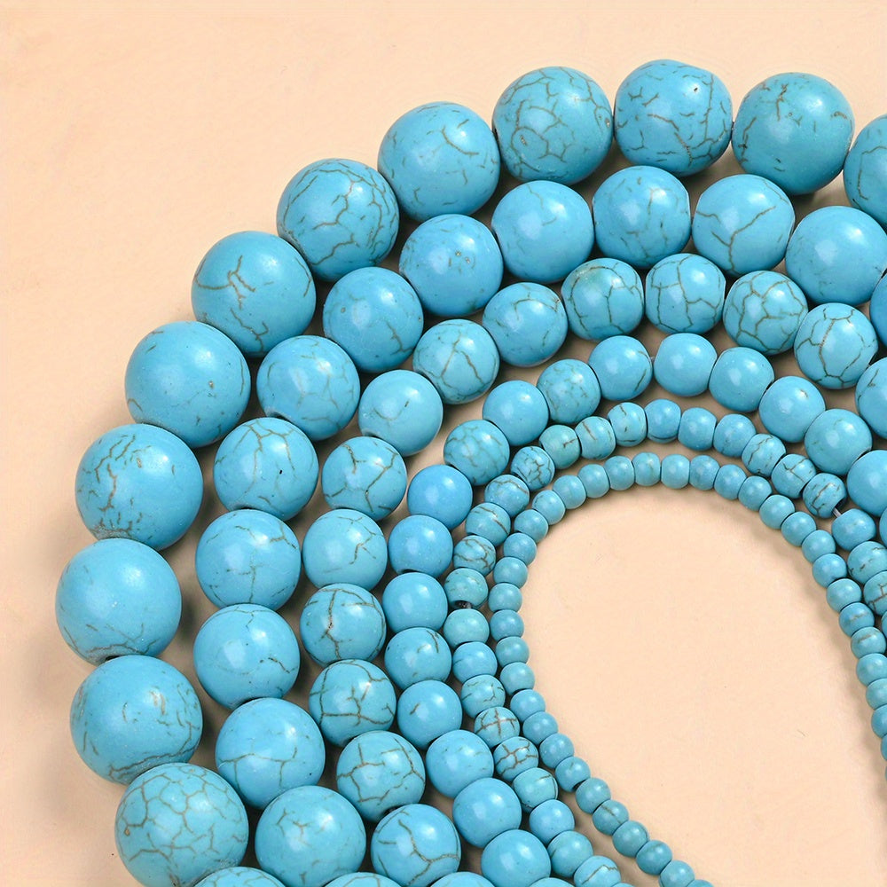 3/4/6/8/10/12mm Blue Turquoise Stone Beads