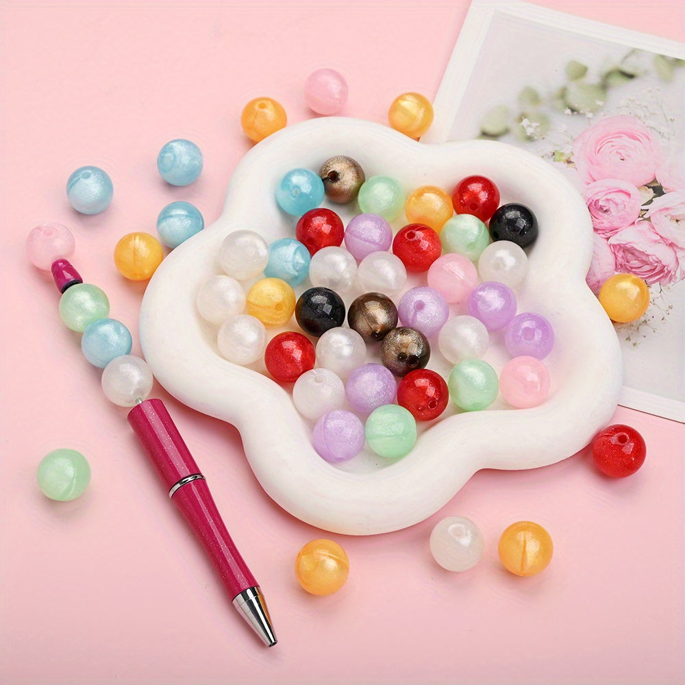 16mm Fine Flash Acrylic Round Beads