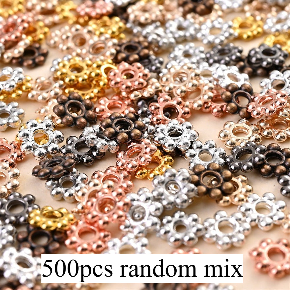 6mm Mini Flower Plastic Spacer Beads