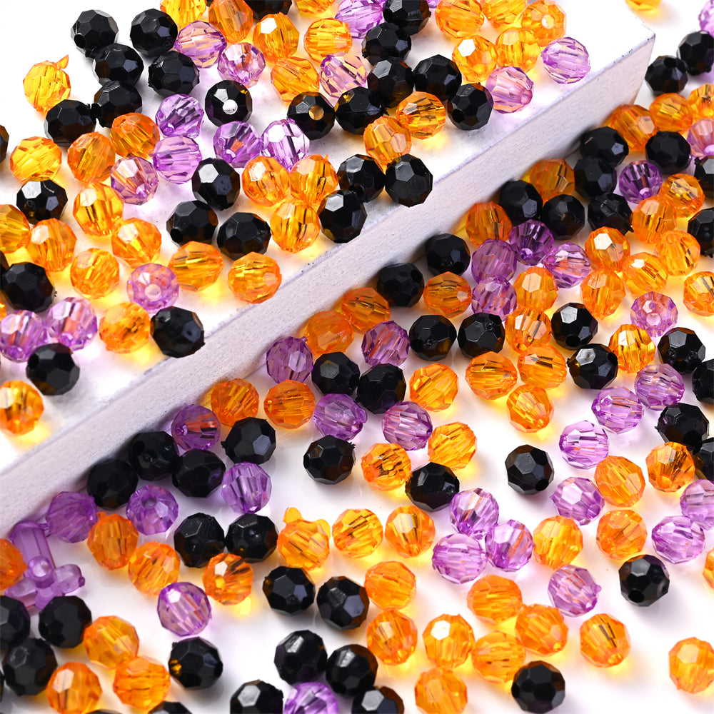 Halloween Faceted Acrylic Beads