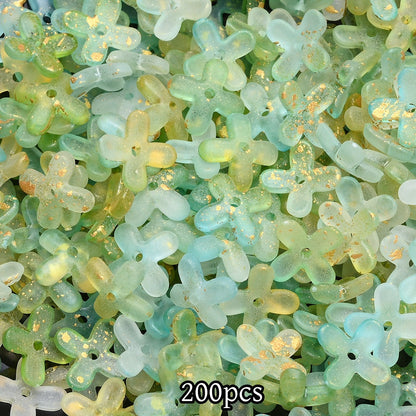 200pcs 10mm Golden Flower Cap Spacer Beads