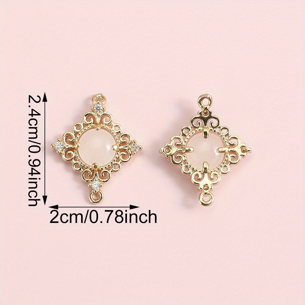 Four-Pointed Star Glass Pendants
