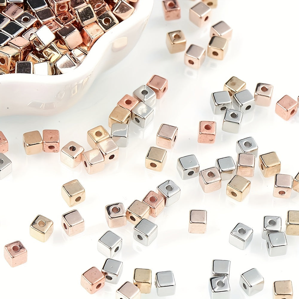 100pcs 4mm Square Cube CCB Acrylic Beads