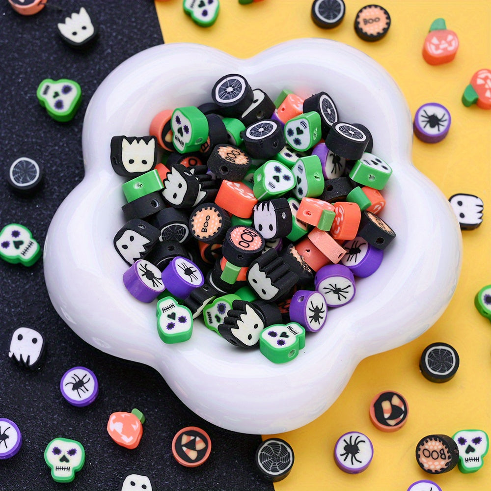 500pcs 8-10mm Halloween Soft Clay Spacer Beads