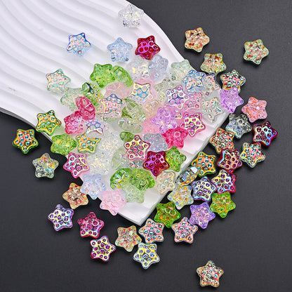 18mm Glass Five-Pointed Star Beads