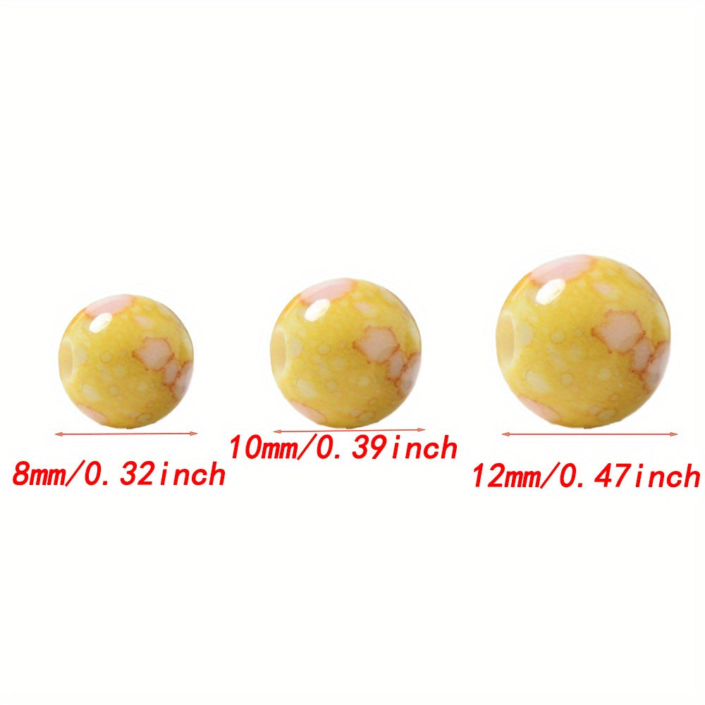 Gradient Round Acrylic Spacer Beads