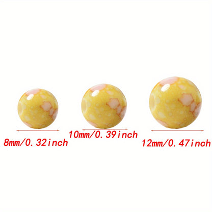 Gradient Round Acrylic Spacer Beads