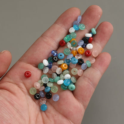 100pcs 3x6mm Glass Wheel Beads