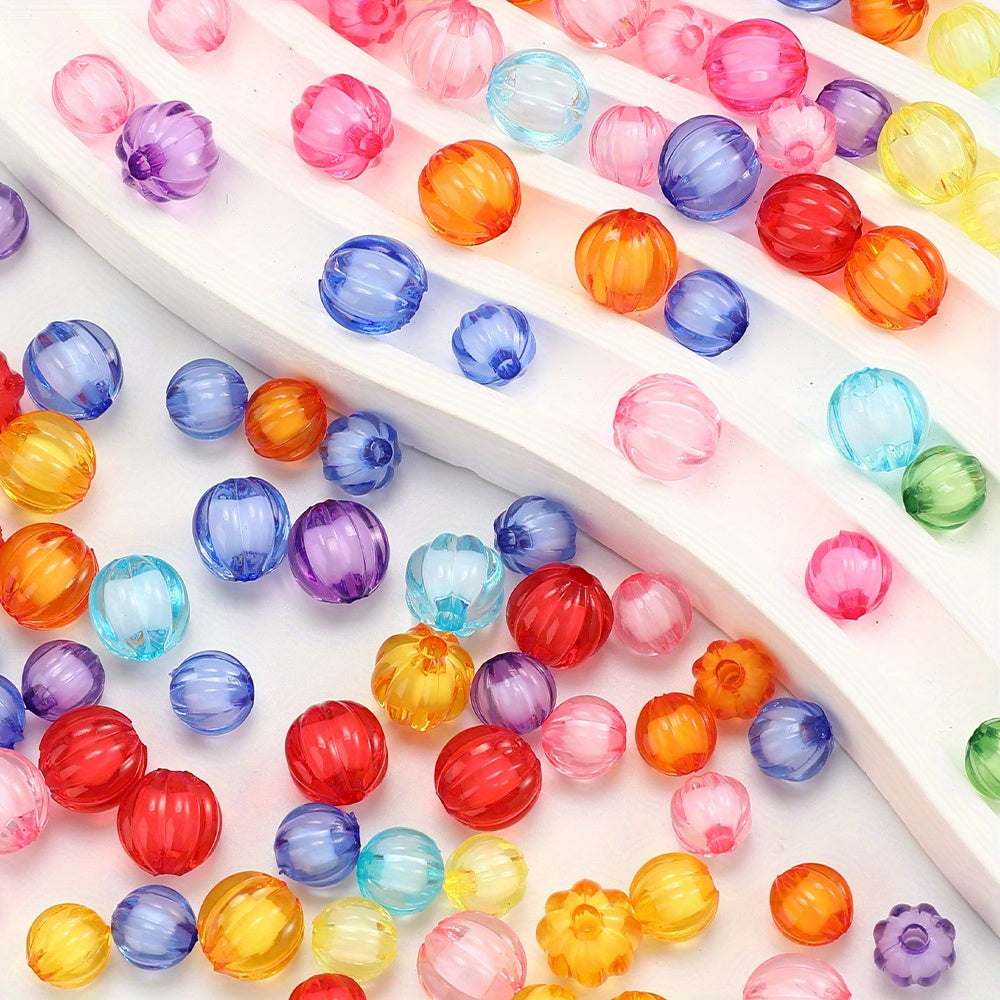 8/10mm Acrylic Pumpkin Beads
