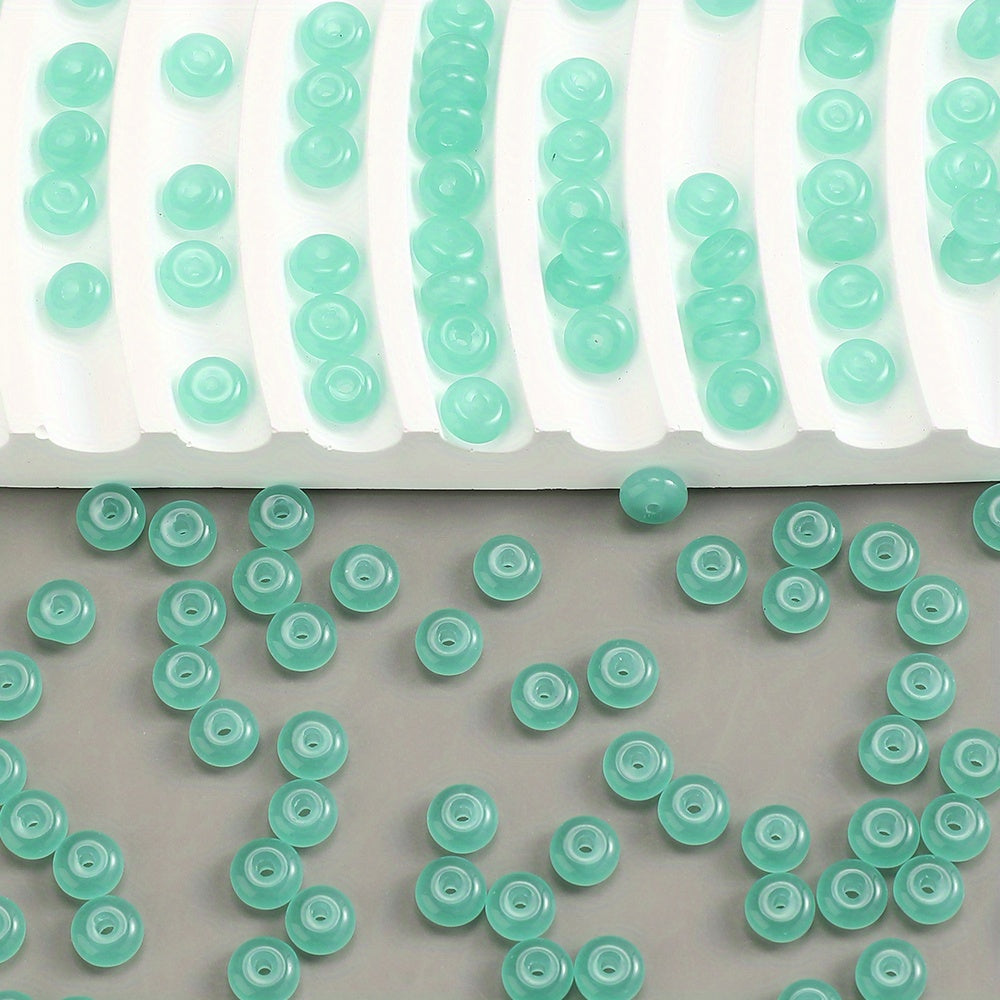 100pcs 3x6mm Glass Wheel Beads