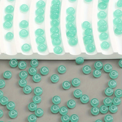 100pcs 3x6mm Glass Wheel Beads