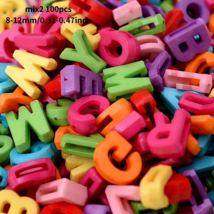 Colored Stripes Shiny Acrylic Spacer Beads