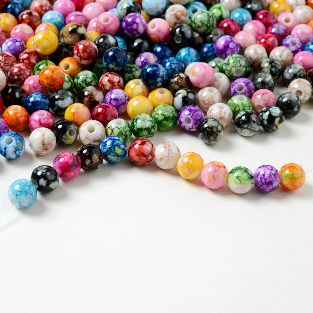 Gradient Round Acrylic Spacer Beads