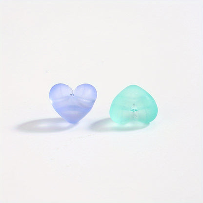 Matte Heart Shape Acrylic Beads
