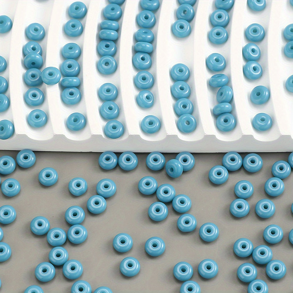 100pcs 3x6mm Glass Wheel Beads