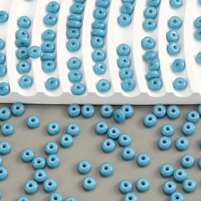 100pcs 3x6mm Glass Wheel Beads