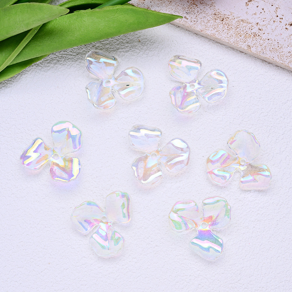 Transparent Plum Blossom Beads
