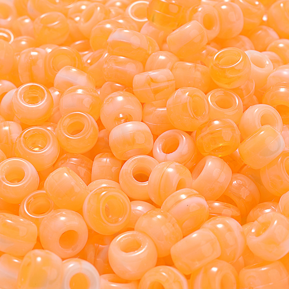 Crack Inside Multicolor Glass Round Beads