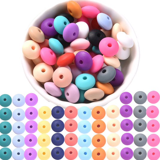 Silicone Abacus Spacer Beads