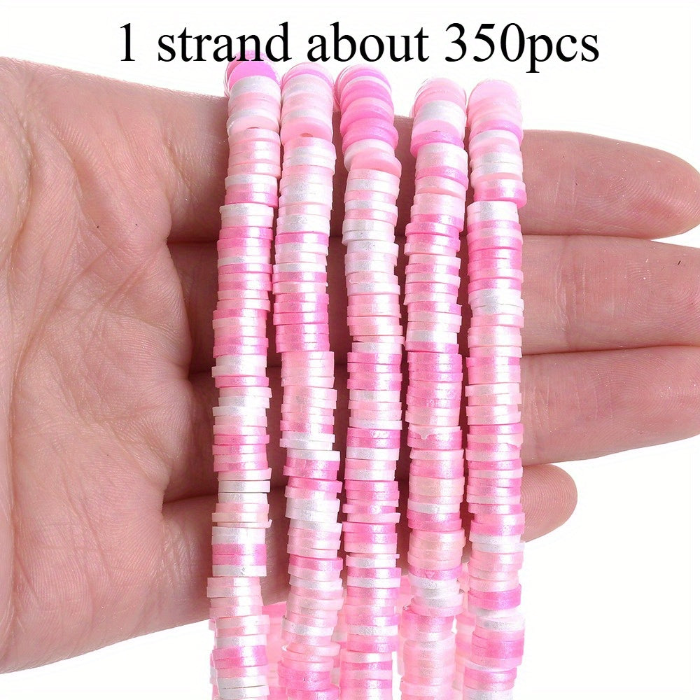 1 Strand 6mm AB Shiny Heishi Clay Beads