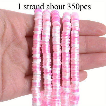 1 Strand 6mm AB Shiny Heishi Clay Beads