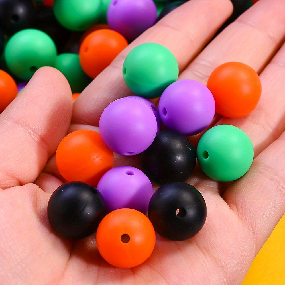 15mm Halloween Round Silicone Beads