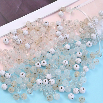 Matte Golden Silvery Star Acrylic Spacer Beads