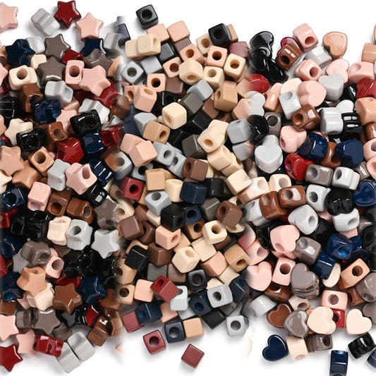 20/100pcs 7-10mm Morandi Color Acrylic Beads