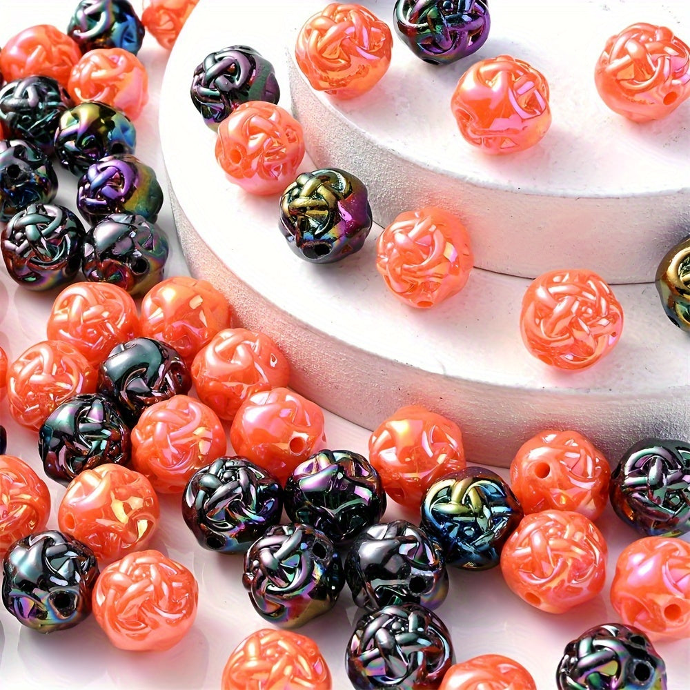 Two Color Big Hole Acrylic Spacer Beads