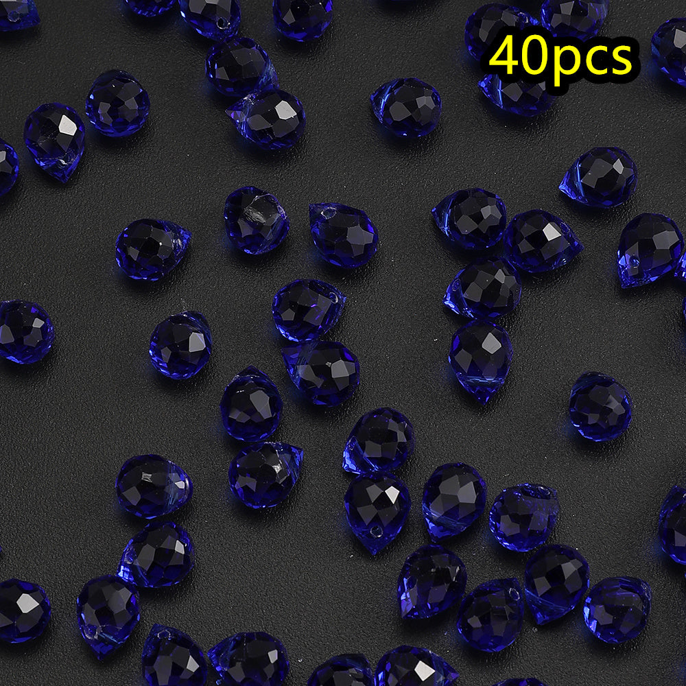 40pcs/set 8x10mm AB Color Faceted Strawberry Glass Beads