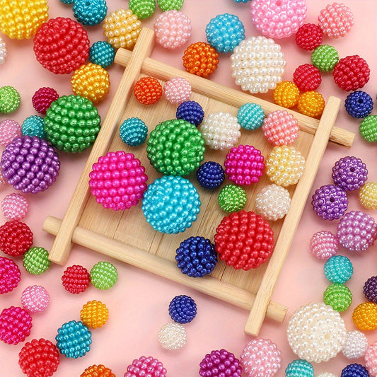 20/50pcs Multicolor Acrylic Bayberry Pearl Beads