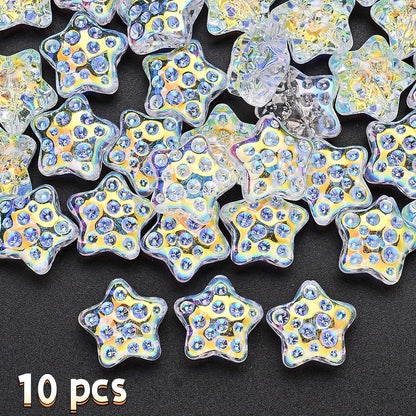 18mm Glass Five-Pointed Star Beads