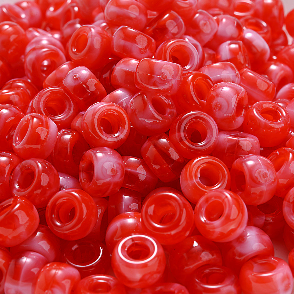 Crack Inside Multicolor Glass Round Beads