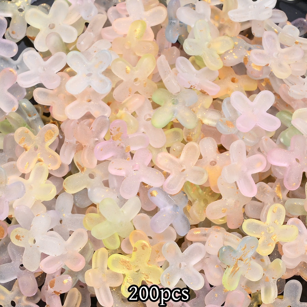 200pcs 10mm Golden Flower Cap Spacer Beads