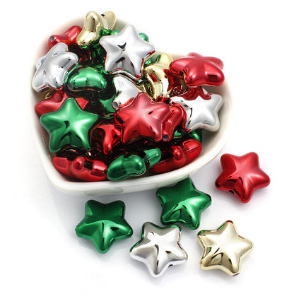 19×20mm Christmas Fat Star Acrylic Beads