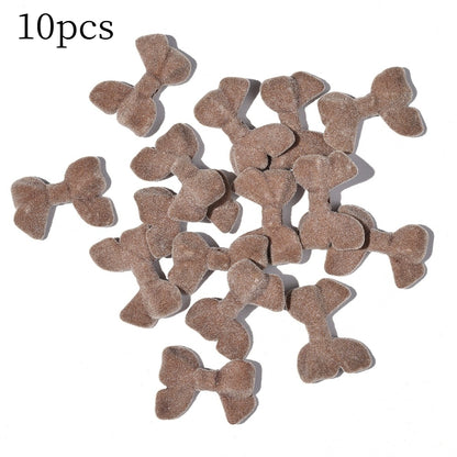 Resin Flocked Bowknot Beads