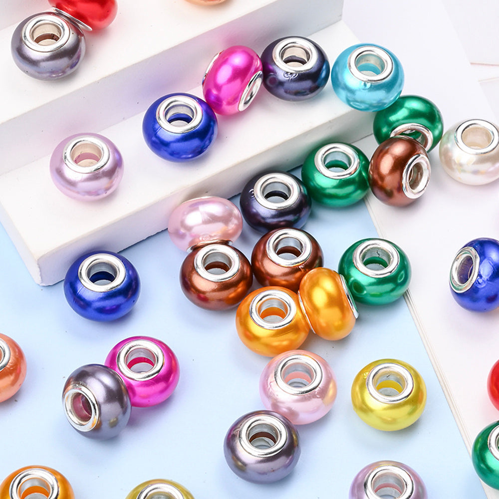 Assorted Imitation Pearl Large Hole Beads