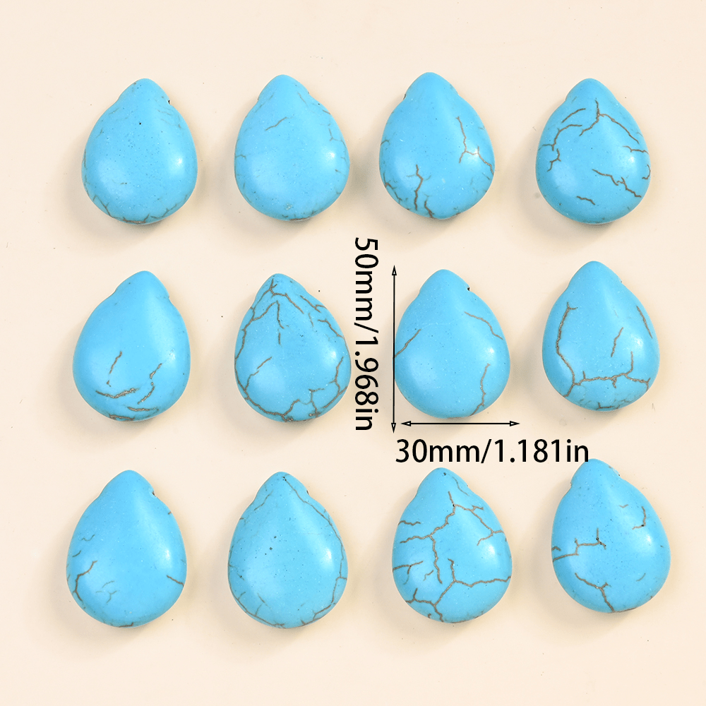 30x50mm Waterdrop Turquoise Beads