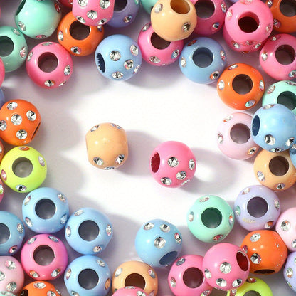 Mix Colorful Skull Acrylic Spacer Beads