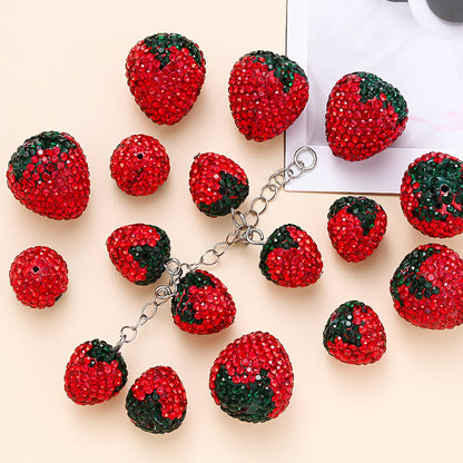 Red Strawberry Soft Clay Beads