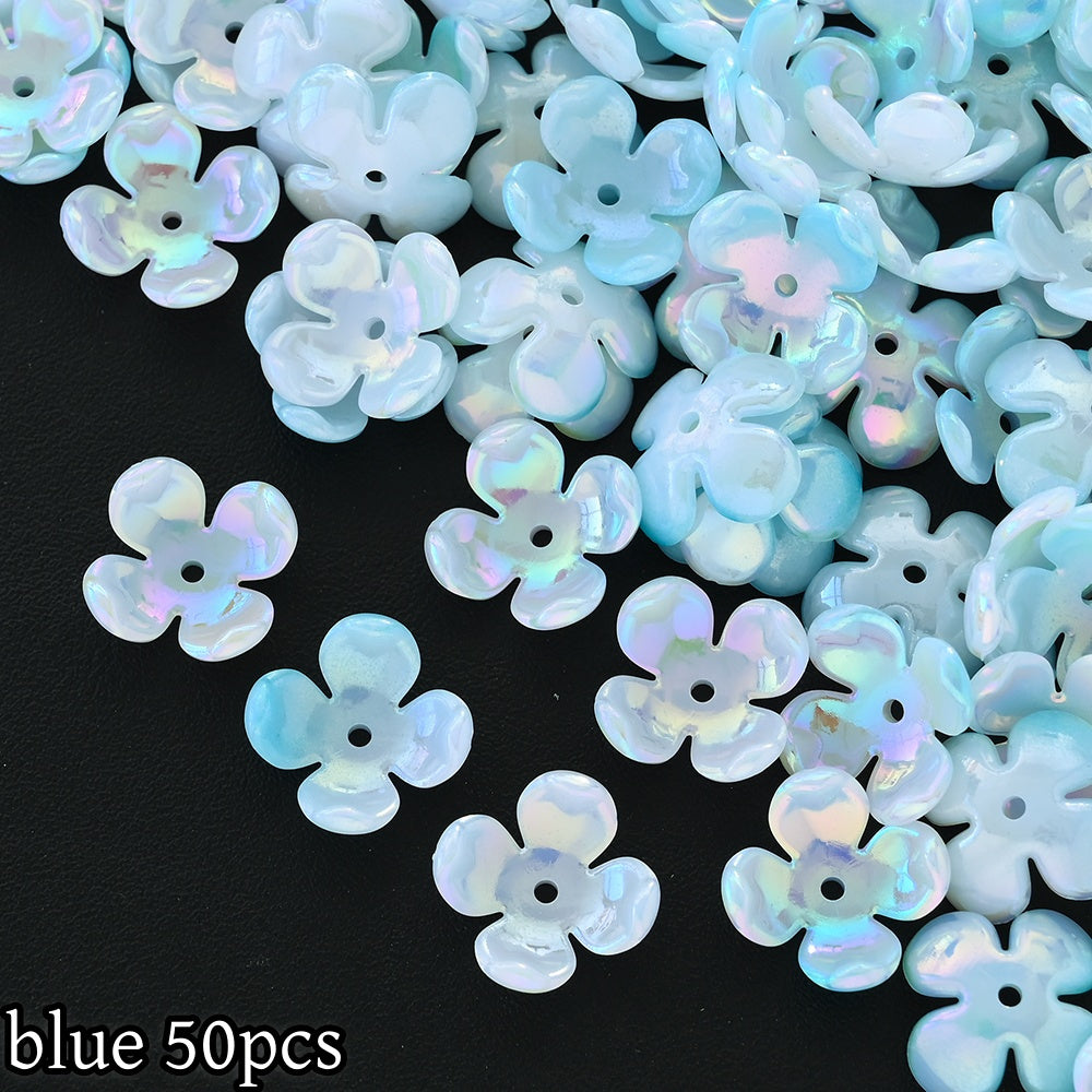 50pcs Four Petal Receptacle Beads