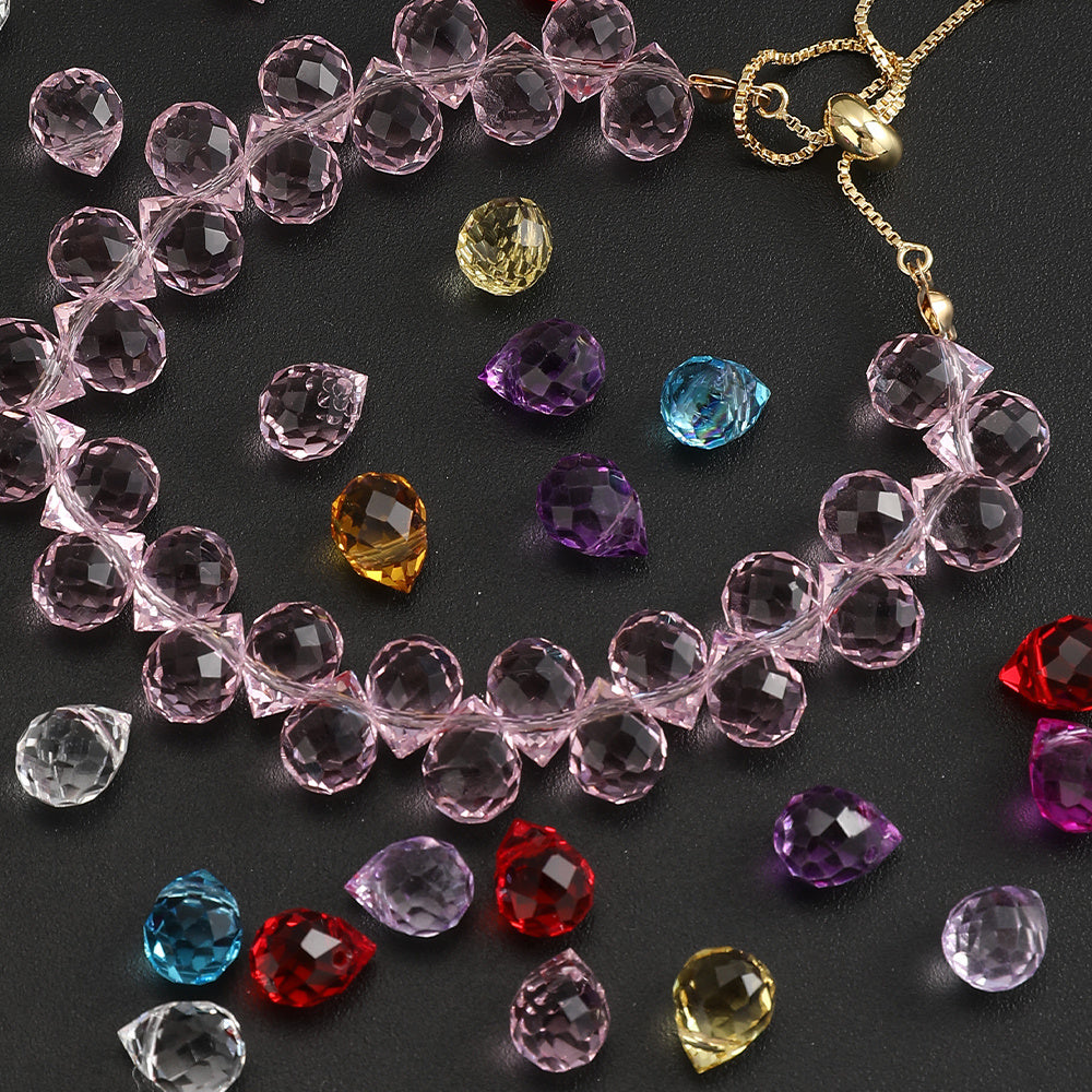 AB Color Faceted Strawberry Glass Beads