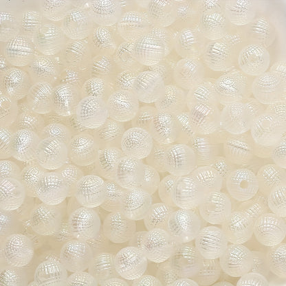 12mm AB Dreamy Gradient Fish Scale Round Flatback Resin Beads