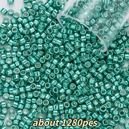 2mm Antique Color Glass Tube Beads