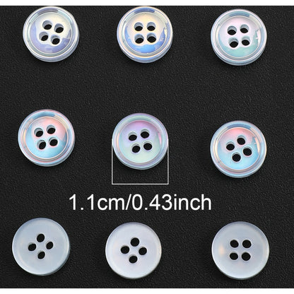 11mm Resin AB Button Beads