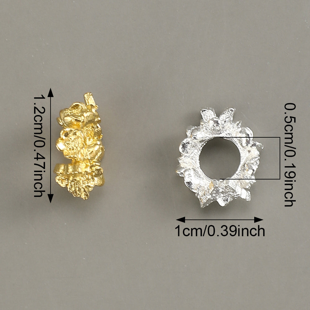 10x12mm Flower Alloy Spacer Beads