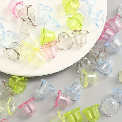 14x17mm Acrylic Lace Wind Chime Beads