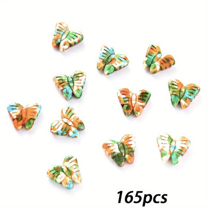 Golden Edged Five Petal Flower Acrylic Spacer Beads