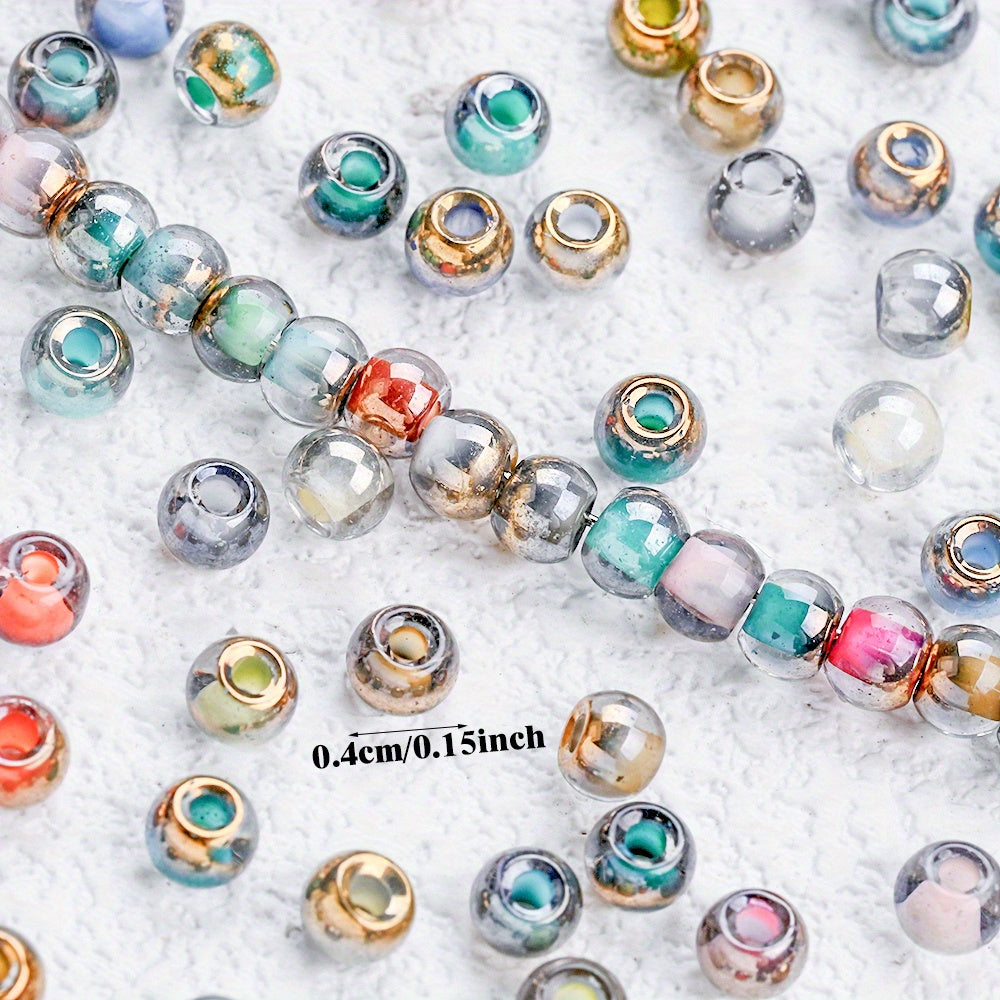 4mm Metallic Glass Seed Beads